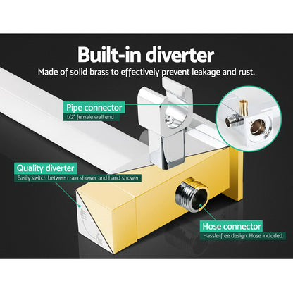 Cefito 8'' Rain Shower Head Set Handheld Square High Pressure wins Tap�Chrome