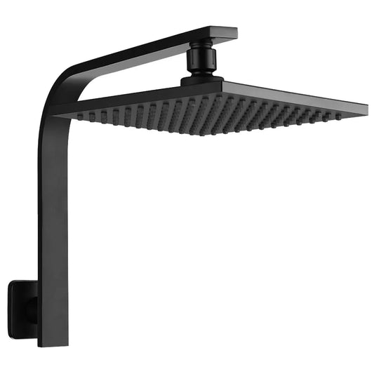 Cefito 8'' Rain Shower Head Wall Arm Square High Pressure Black - Mekamart Australia