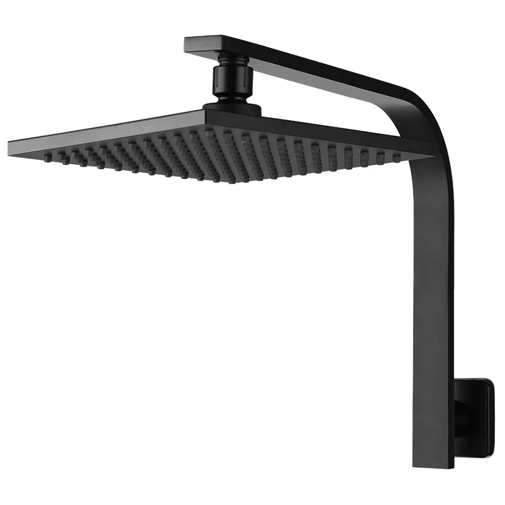 Cefito 8'' Rain Shower Head Wall Arm Square High Pressure Black - Mekamart Australia