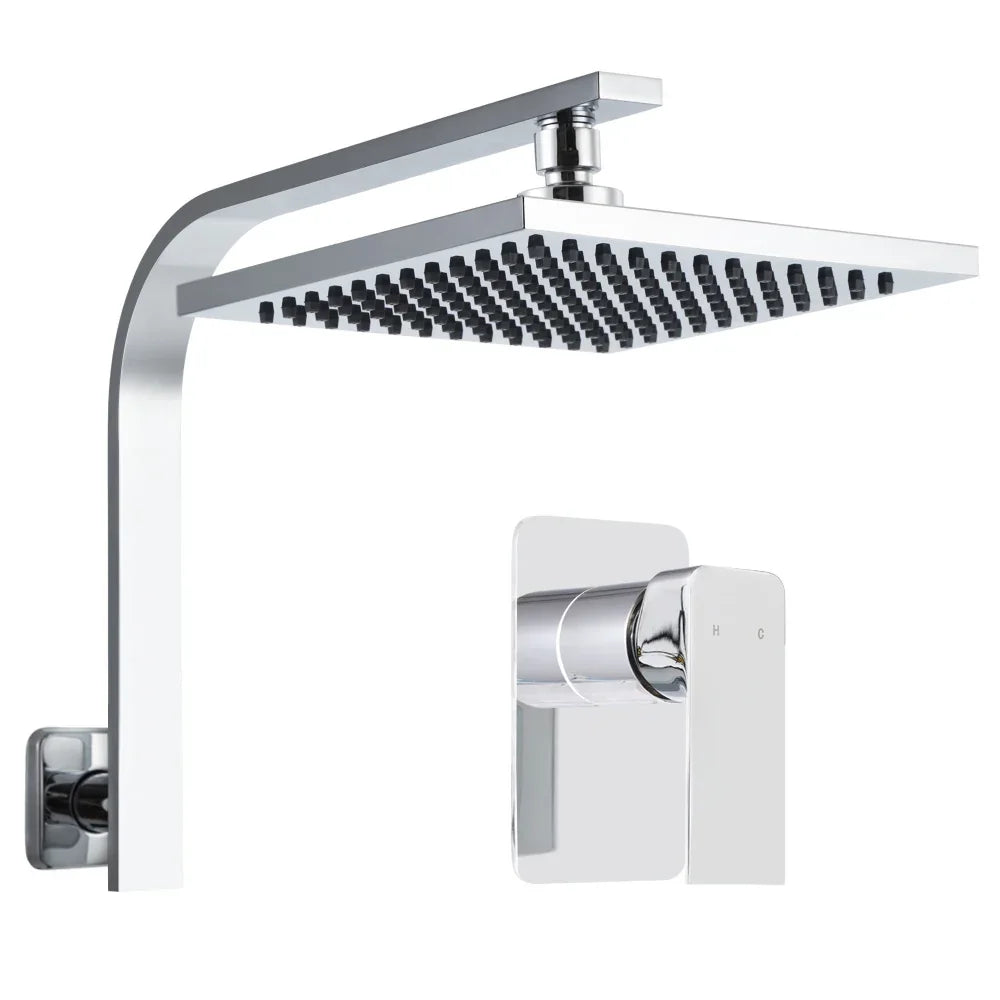 Cefito 8'' Rain Shower Head Wall Arm Square High Pressure Mixer Tap Chrome - Mekamart Australia