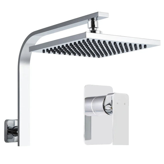 Cefito 8'' Rain Shower Head Wall Arm Square High Pressure Mixer Tap Chrome - Mekamart Australia