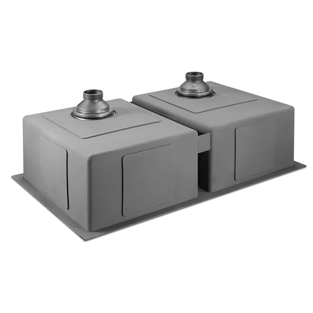 Cefito Kitchen Sink 77X45CM Stainless Steel Basin Double Bowl Black - Mekamart Australia