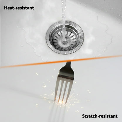 Cefito Kitchen Sink 45x45cm Granite Stone Sink Single Bowl White - Mekamart Australia