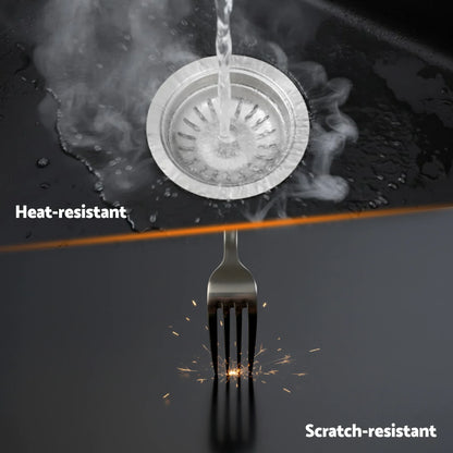 Cefito Kitchen Sink 55x45cm Granite Stone Sink Single Bowl Black - Mekamart Australia