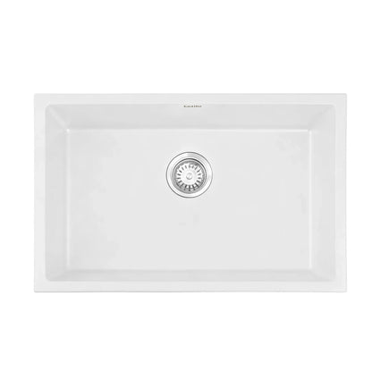 Cefito Kitchen Sink 70x45cm Granite Stone Sink Single Bowl White - Mekamart Australia