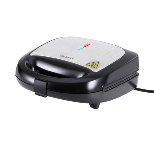 Devanti 3-in-1 Sandwich Press Waffle Maker Panini Press Grill 850W - Mekamart Australia