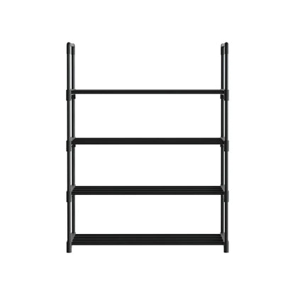 Artiss Shoe Rack Cabinet Stackable 4-tier 12 Pairs Black