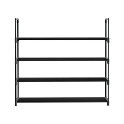 Artiss Shoe Rack 4-tier 16 Pairs Stackable Black