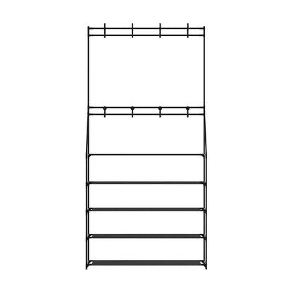 Artiss Shoe Rack Hall Tree 16 Pairs Black