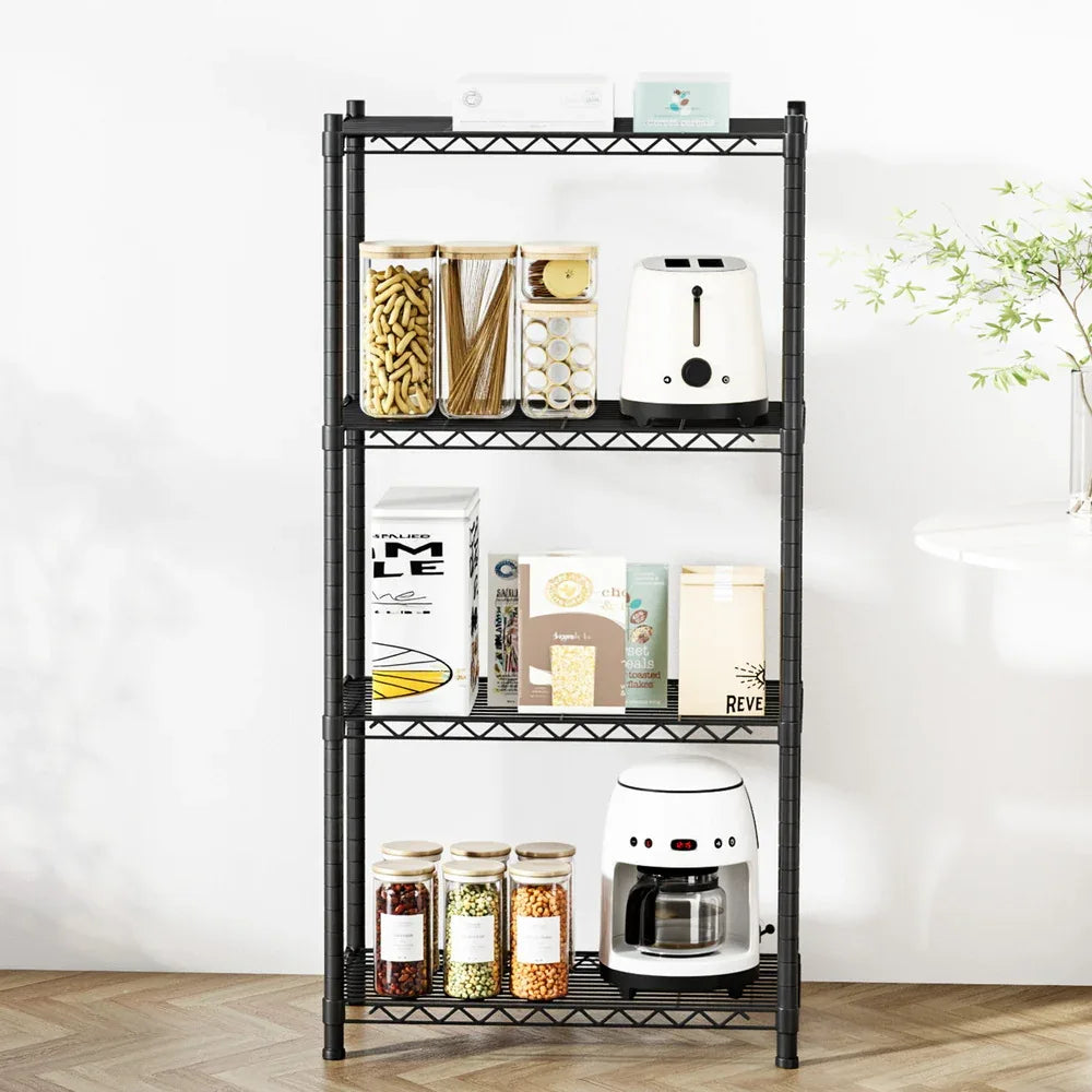 Artiss 4-Tier Shelving Unit Adjustable Garage Storage Shelves Kitchen Rack Steel - Mekamart Australia