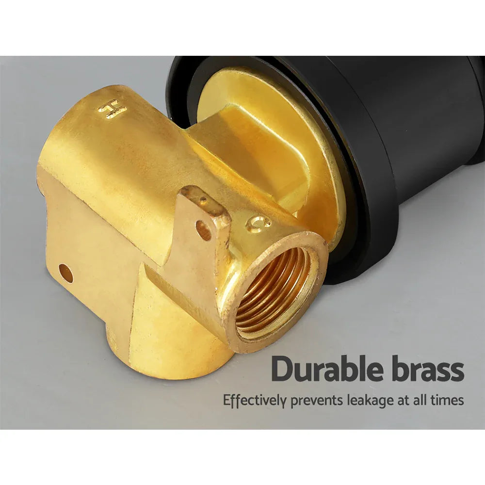 Cefito Basin Mixer Wall Tap Round Brass Faucet Shower Bathtub Black - Mekamart Australia