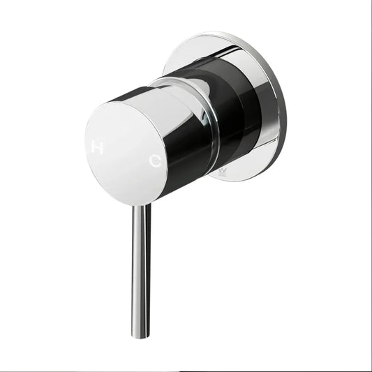 Cefito Basin Mixer Wall Tap Round Brass Faucet Shower Bathtub Chrome - Mekamart Australia