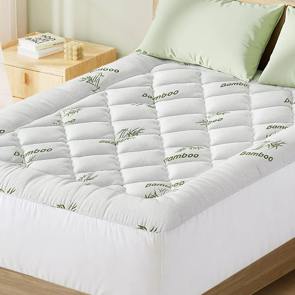 Giselle Mattress Topper 5cm Pillowtop toppers Bamboo Double - Mekamart Australia