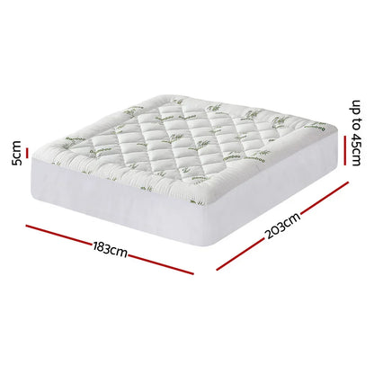 Giselle Mattress Topper 5cm Pillowtop toppers Bamboo King - Mekamart Australia