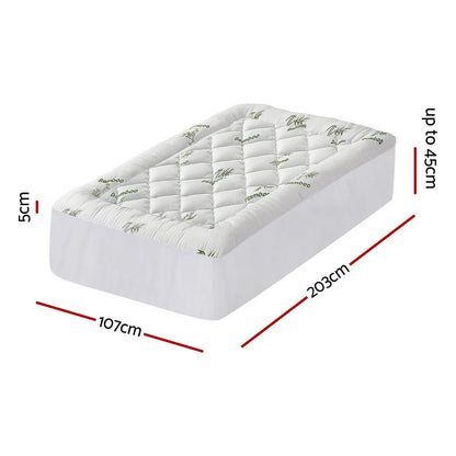 Giselle Mattress Topper 5cm Pillowtop toppers Bamboo King Single - Mekamart Australia