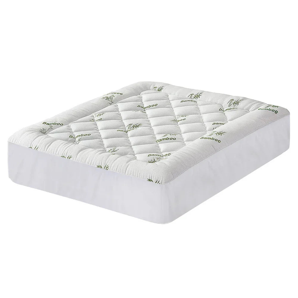 Giselle Mattress Topper 5cm Pillowtop toppers Bamboo Queen - Mekamart Australia