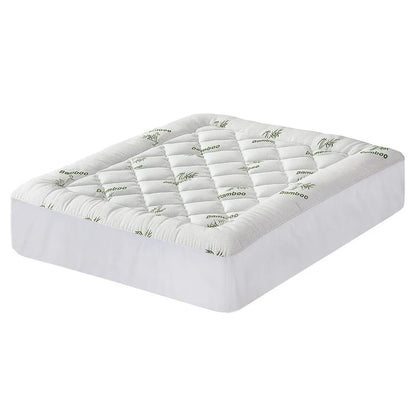 Giselle Mattress Topper 5cm Pillowtop toppers Bamboo Queen - Mekamart Australia