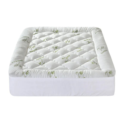 Giselle Mattress Topper 5cm Pillowtop toppers Bamboo Queen - Mekamart Australia