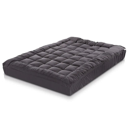 Giselle Bedding Mattress Topper Pillowtop Bamboo Charcoal King - Mekamart Australia