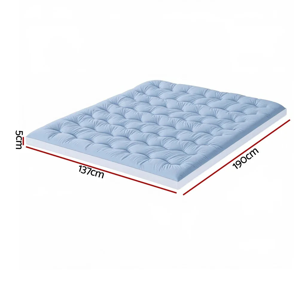 Giselle 5cm Mattress Topper Pillowtop toppers Double-Sided Double - Mekamart Australia