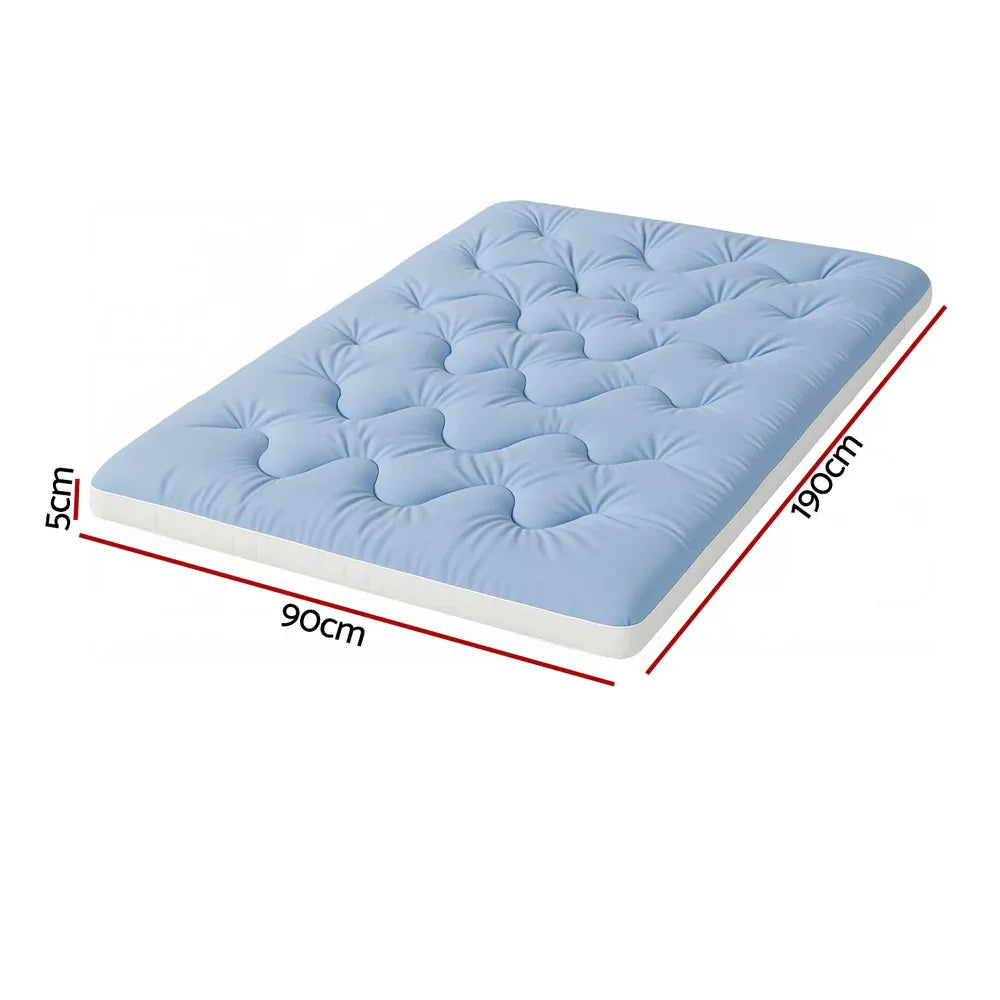 Giselle 5cm Mattress Topper Pillowtop toppers Double-Sided Single - Mekamart Australia