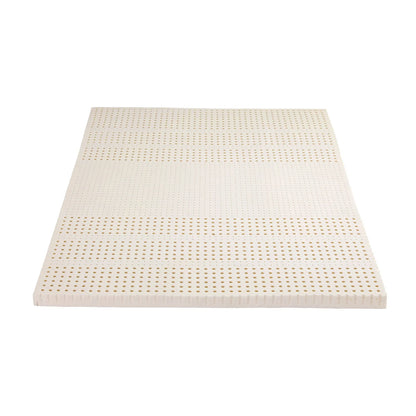 Giselle Bedding Latex Topper 100% Natural Latex Toppers 7-zone w/ Ice Silk Cool-touch Fabric Cooling Cover Double 5cm - Mekamart Australia