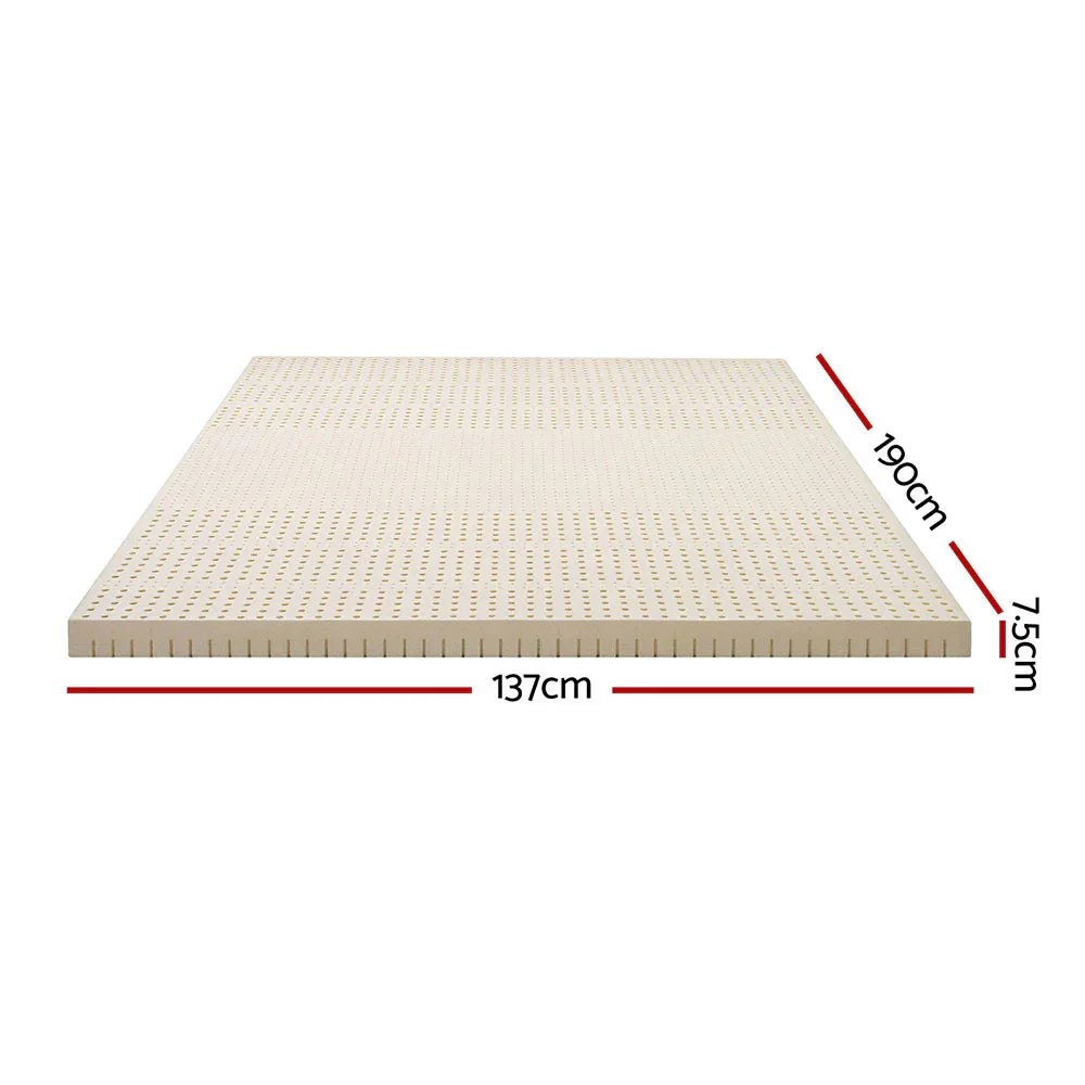 Giselle Bedding Latex Mattress Topper 7.5cm Doule - Mekamart Australia