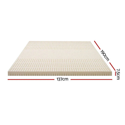 Giselle Bedding Latex Mattress Topper 7.5cm Doule - Mekamart Australia