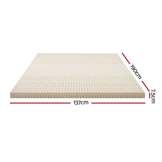 Giselle Bedding Latex Mattress Topper 7.5cm Doule - Mekamart Australia