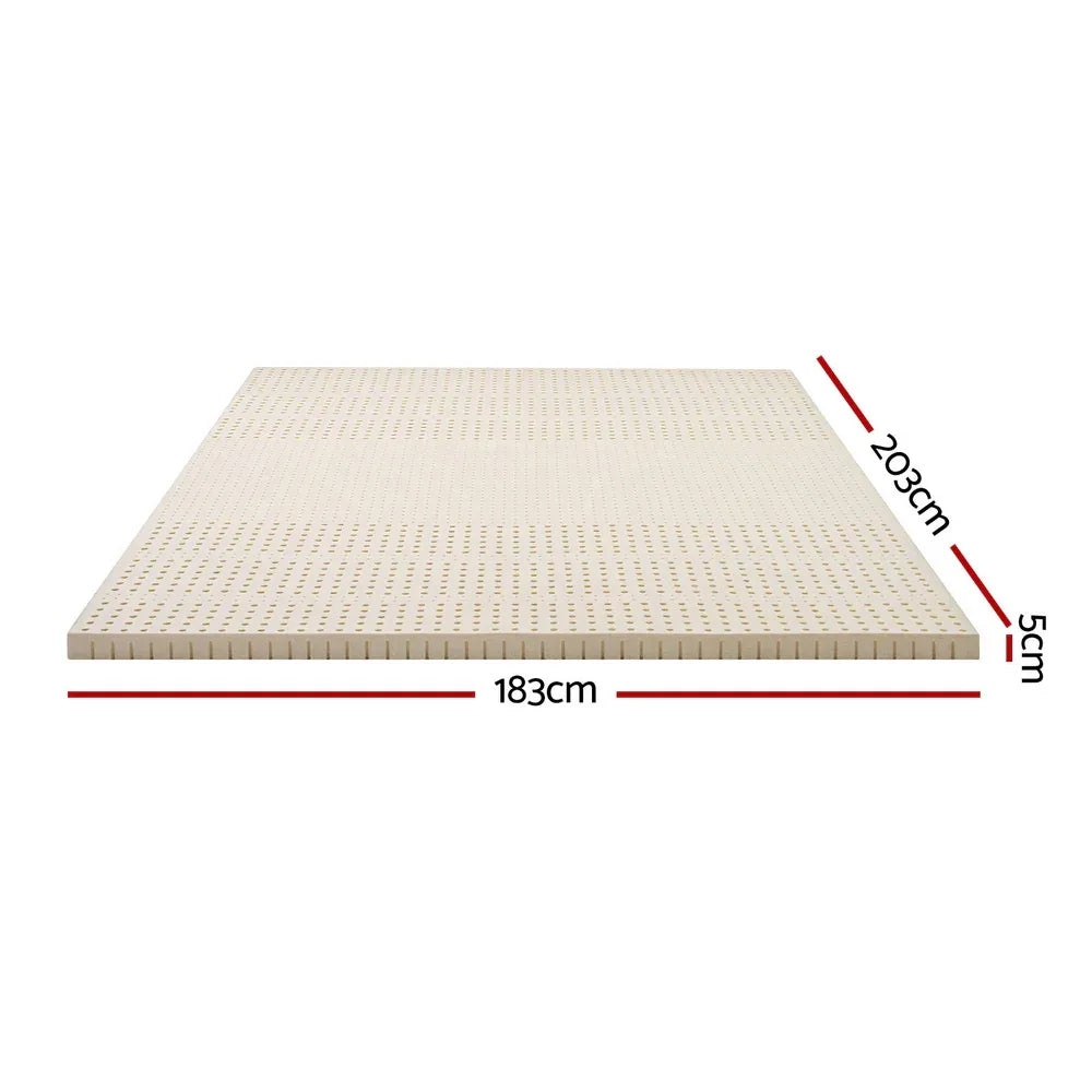 Giselle Bedding Latex Mattress Topper 5cm King - Mekamart Australia