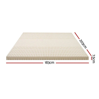 Giselle Bedding Latex Mattress Topper 7.5cm King - Mekamart Australia