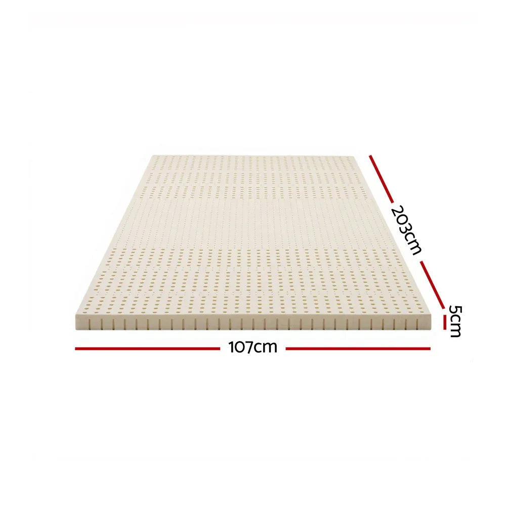 Giselle Bedding Latex Mattress Topper 5cm King Single - Mekamart Australia