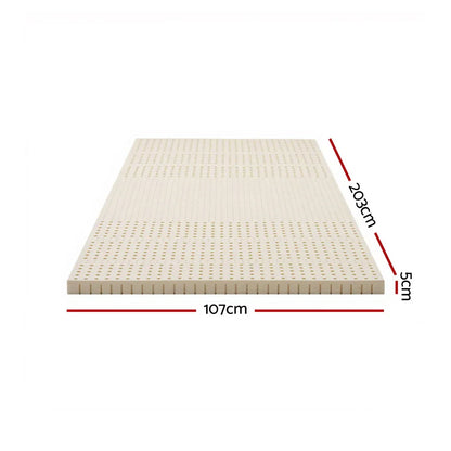 Giselle Bedding Latex Mattress Topper 5cm King Single - Mekamart Australia