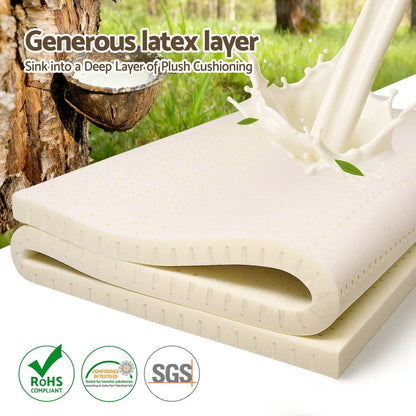 Giselle Bedding Latex Mattress Topper 5cm King Single - Mekamart Australia