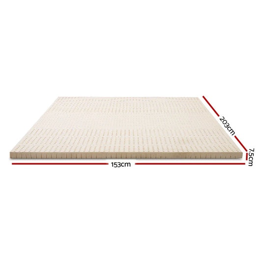 Giselle Bedding Latex Mattress Topper 7.5cm Queen - Mekamart Australia