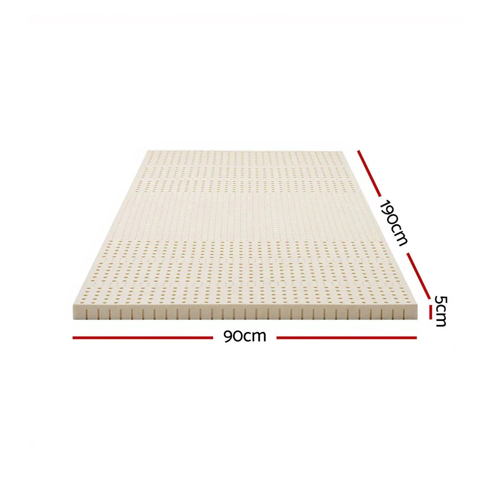 Giselle Bedding Latex Mattress Topper 5cm Single - Mekamart Australia