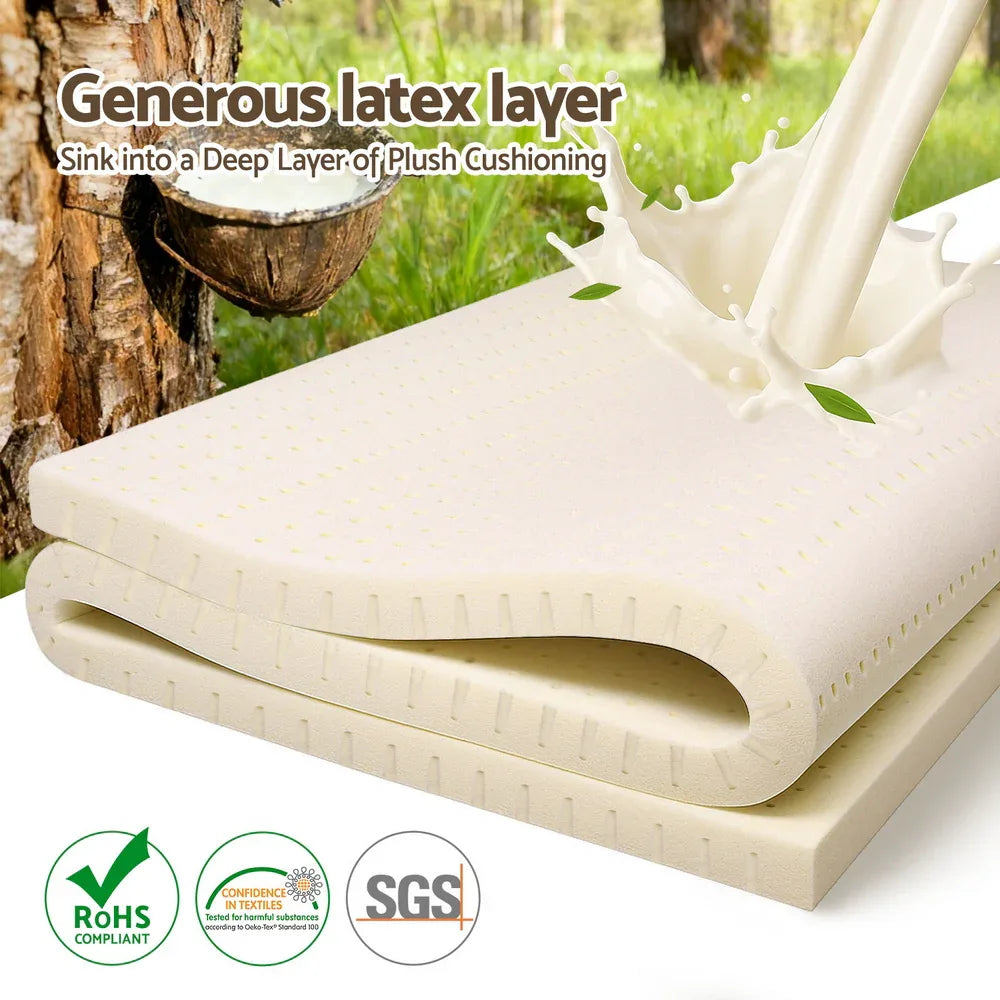 Giselle Bedding Latex Mattress Topper 5cm Single - Mekamart Australia