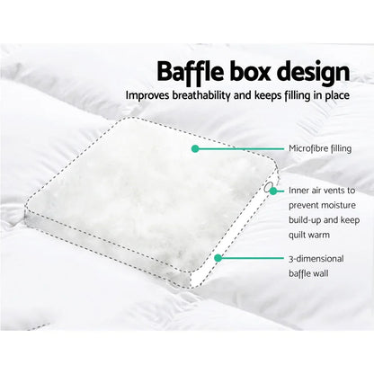 Giselle Bedding Mattress Topper Pillowtop Protector Pad Double - Mekamart Australia