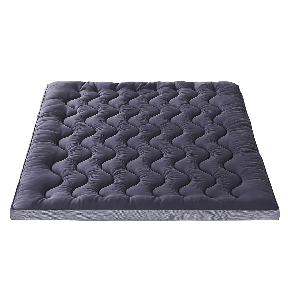 Giselle 5cm Mattress Topper Pillowtop toppers Bamboo Charcoal King - Mekamart Australia