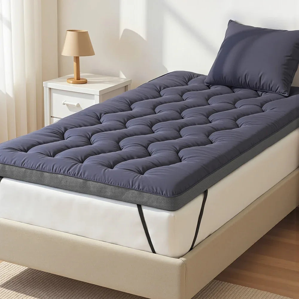 Giselle 5cm Mattress Topper Pillowtop toppers Bamboo Charcoal King Single - Mekamart Australia