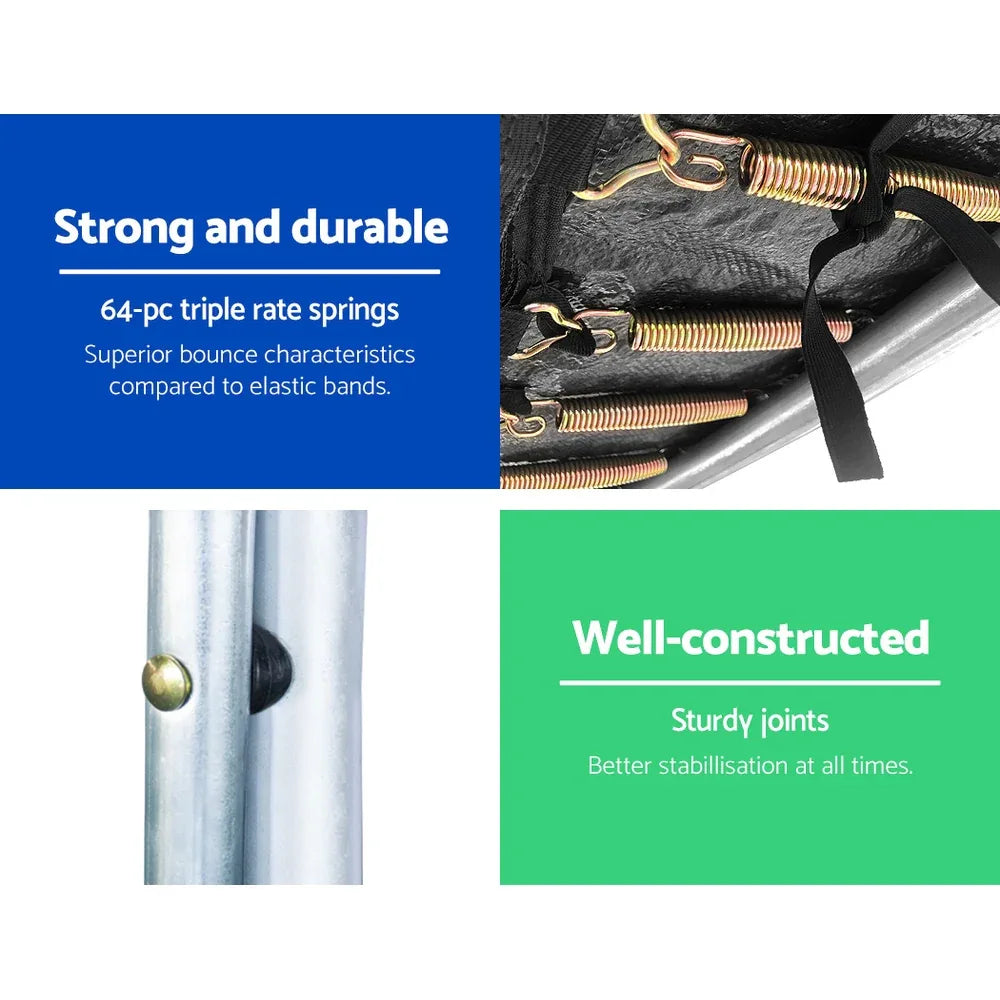 Everfit 10FT Trampoline for Kids w/ Ladder Enclosure Safety Net Rebounder Colors - Mekamart Australia