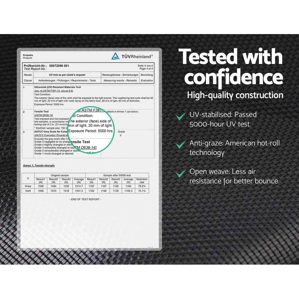 Everfit 10FT Trampoline for Kids w/ Ladder Enclosure Safety Net Rebounder Orange - Mekamart Australia