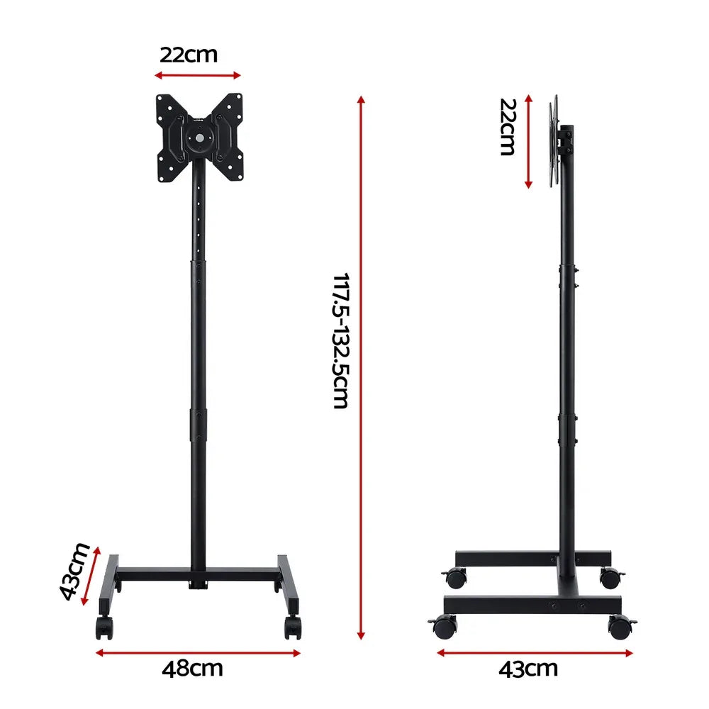 Artiss TV Stand 13-50" Universal Mobile Adjustable Height TV Stand with Wheels