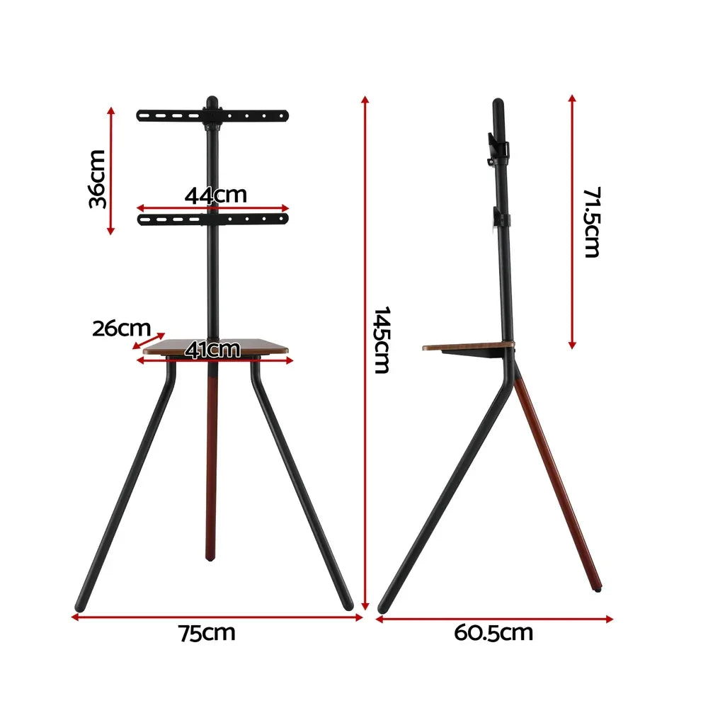 Artiss TV Stand Wooden Tray 24-55" Swivel Height Adjustable