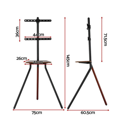 Artiss TV Stand Wooden Tray 24-55" Swivel Height Adjustable