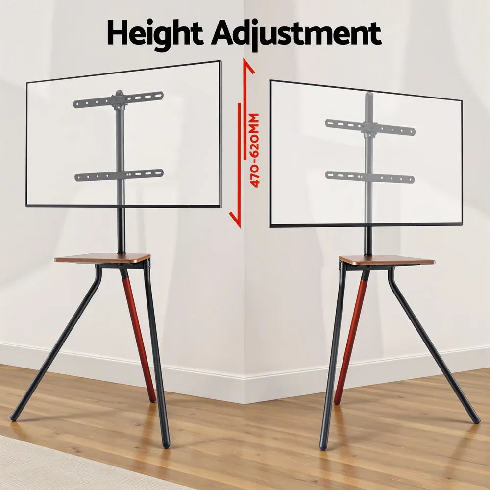 Artiss TV Stand Wooden Tray 24-55" Swivel Height Adjustable