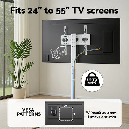 Artiss TV Stand 24-55" Swivel Height Adjustable Floor Mount for TVs