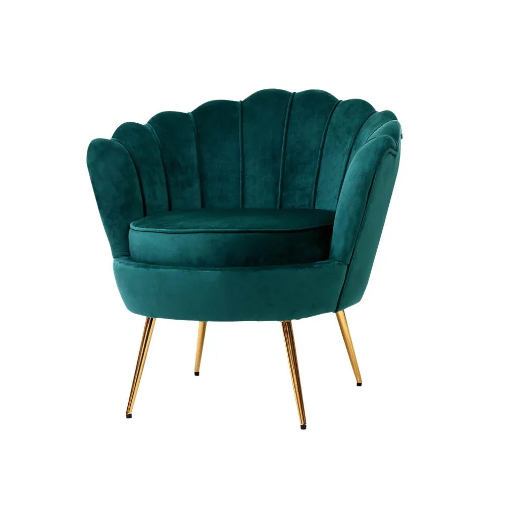 Artiss Armchair Velvet Green Callista - Mekamart Australia
