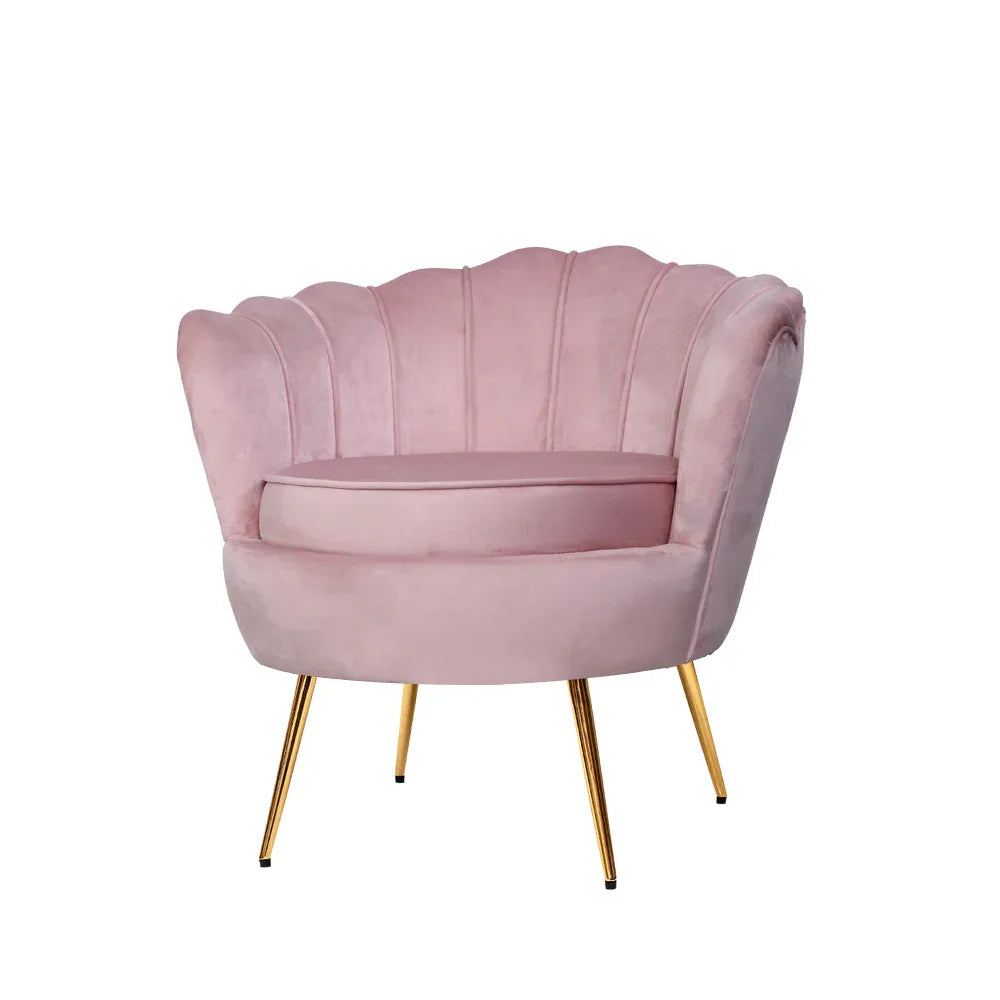 Artiss Armchair Velvet Pink Callista - Mekamart Australia
