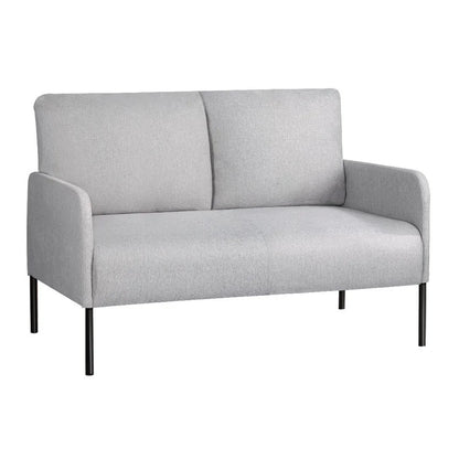Artiss Armchair 2-Seater Sofa Pillow Linen Grey - Mekamart Australia